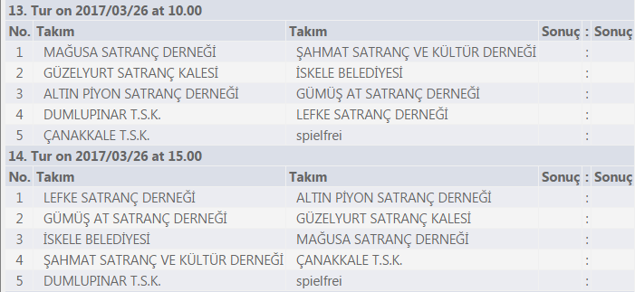 U16 LİGİ